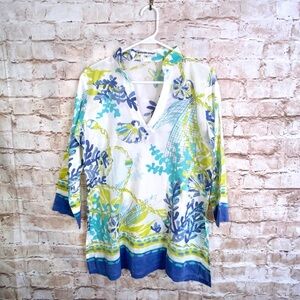Barbara Gerwit Sea Scape Tunic Size Medium